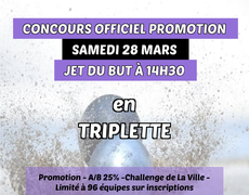 Concours de pétanque Officiel Promotion - LHERM