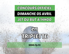 Concours de pétanque Officiel - Boule frontenacaise