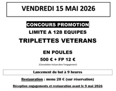 Concours de pétanque Officiel Vétéran - boule ferret capienne