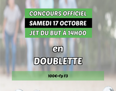 Concours de pétanque Officiel - Boule frontenacaise