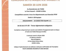 Concours de pétanque Officiel - Saint Gilles