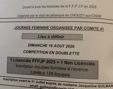 Concours de pétanque Officiel Féminin - Lieu non défini