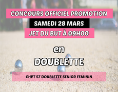Concours de pétanque Officiel - BOULAY PETANQUE