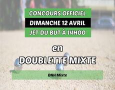 Concours en Doublette Mixte le 12 avril 2026 - PETANQUE BOULANGEOISE