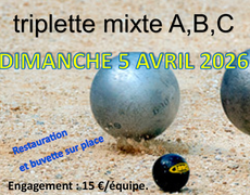 Concours en Triplette Mixte le 5 avril 2026 - BORT L'ETANG