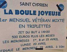Concours de pétanque Officiel Vétéran - BOULE JOYEUSE ST CYPRIEN