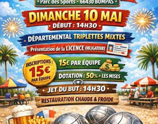 Concours en Triplette Mixte le 10 mai 2026 - PETANQUE BOMPASSENCQUE
