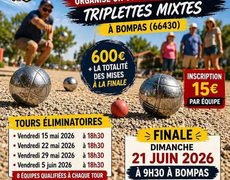 Concours en Triplette Mixte le 22 mai 2026 - PETANQUE BOMPASSENCQUE