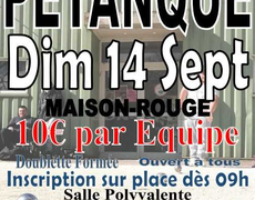 Concours de pétanque Ouvert à tous - Maison-Rouge