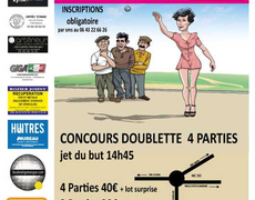Concours en Doublette le 20 juin 2025 - Marennes - 17320
