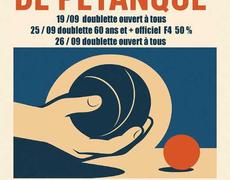 Concours en Doublette le 19 septembre 2025 - Marennes - 17320