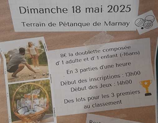 Concours en Doublette le 18 mai 2025 - Marnay - 71240