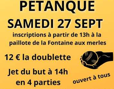 Concours de pétanque Ouvert à tous - Maumusson