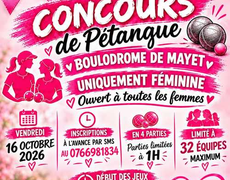 Concours en Doublette le 16 octobre 2026 - Mayet - 72360