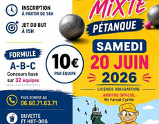 Concours en Doublette Mixte le 20 juin 2026 - MONTAIGUT