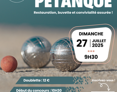 Concours en Doublette le 27 juillet 2025 - Montmerle-sur-Saône - 01090