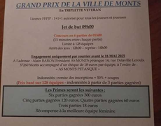 Concours de pétanque Officiel Vétéran - Monts