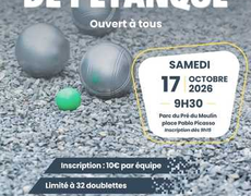 Concours en Doublette le 17 octobre 2026 - Mormant - 77720