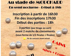 Concours en Doublette le 23 août 2025 - Mouchard - 39330