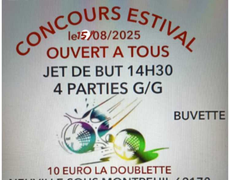 Concours en Doublette le 15 août 2025 - Neuville-sous-Montreuil - 62170