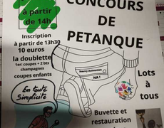 Concours en Doublette le 13 juin 2026 - Neuvy-Sautour - 89570