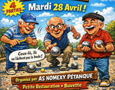 Concours en Triplette le 28 avril 2026 - Nomexy - 88440