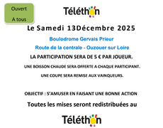 Concours en Doublette le 13 décembre 2025 - Ouzouer-sur-Loire - 45570