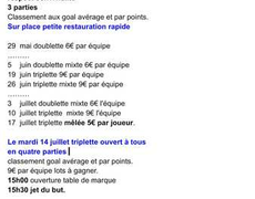 Concours en Triplette le 19 mai 2026 - Paulhan - 34230