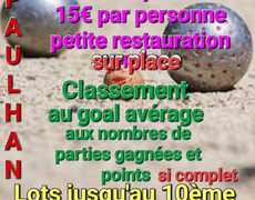 Concours de pétanque Ouvert à tous - Paulhan
