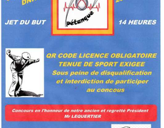 Concours en Doublette le 25 octobre 2026 - PETANQUE CLUB DE YUTZ