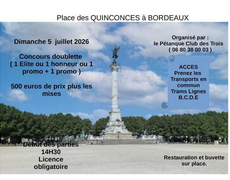 Concours de pétanque Officiel - petanque club des trois