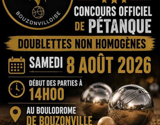 Concours en Doublette le 8 août 2026 - PETANQUE DE BOUZONVILLE