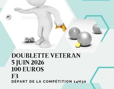 Concours en Doublette le 5 juin 2026 - Petanque Martillacaise