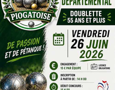 Concours en Doublette le 26 juin 2026 - PIOGAT