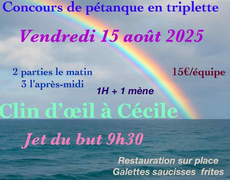 Concours en Triplette le 15 août 2025 - Pleudihen-sur-Rance - 22690
