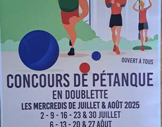 Concours en Doublette le 2 juillet 2025 - Ploërmel - 56800