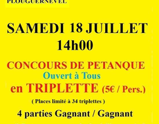 Concours de pétanque Ouvert à tous - Plouguernével