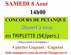 Concours de pétanque Ouvert à tous - Plouguernével
