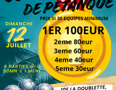 Concours en Doublette le 12 juillet 2026 - Plouisy - 22200