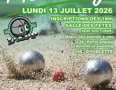 Concours en Doublette le 13 juillet 2026 - Pralong - 42600