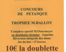 Concours de pétanque Ouvert à tous - Rang-du-Fliers