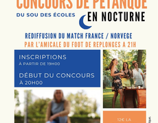 Concours en Doublette le 26 juin 2026 - Replonges - 01750
