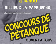 Concours en Doublette le 14 décembre 2025 - Rillieux-la-Pape - 69140