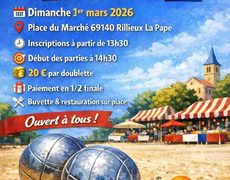 Concours de pétanque Ouvert à tous - Rillieux-la-Pape