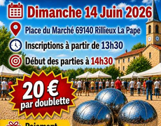 Concours en Doublette le 14 juin 2026 - Rillieux-la-Pape - 69140