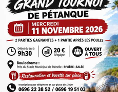 Concours de pétanque Ouvert à tous - Rivière-Salée