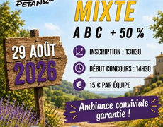 Concours en Triplette Mixte le 29 août 2026 - ROMAGNAT