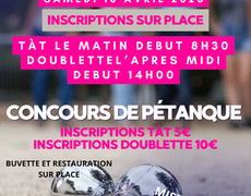 Concours en Doublette le 18 avril 2026 - Romans-sur-Isère - 26100