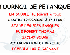 Concours de pétanque Ouvert à tous - Saclay