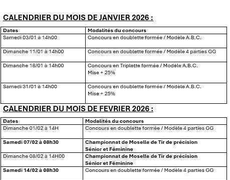 Concours en Doublette le 31 janvier 2026 - Saint-Avold - 57500